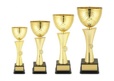 metal and plastic cups