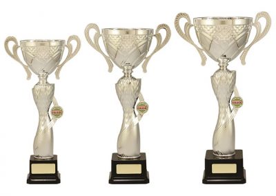 metal and plastic cups