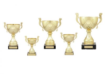 metal and plastic cups