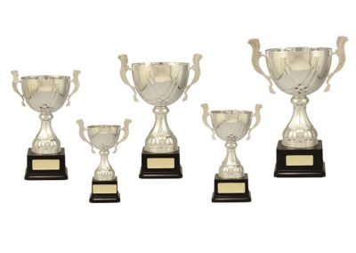 metal and plastic cups