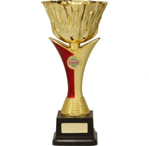 metal and plastic cup