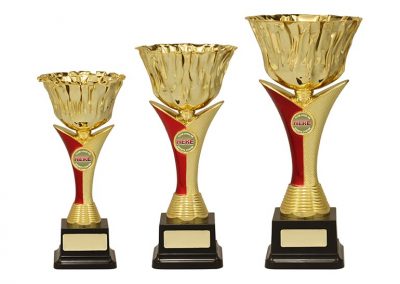 metal and plastic cups