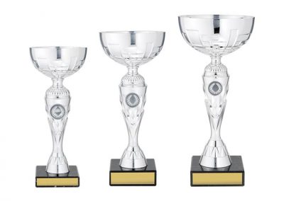 metal and plastic cups