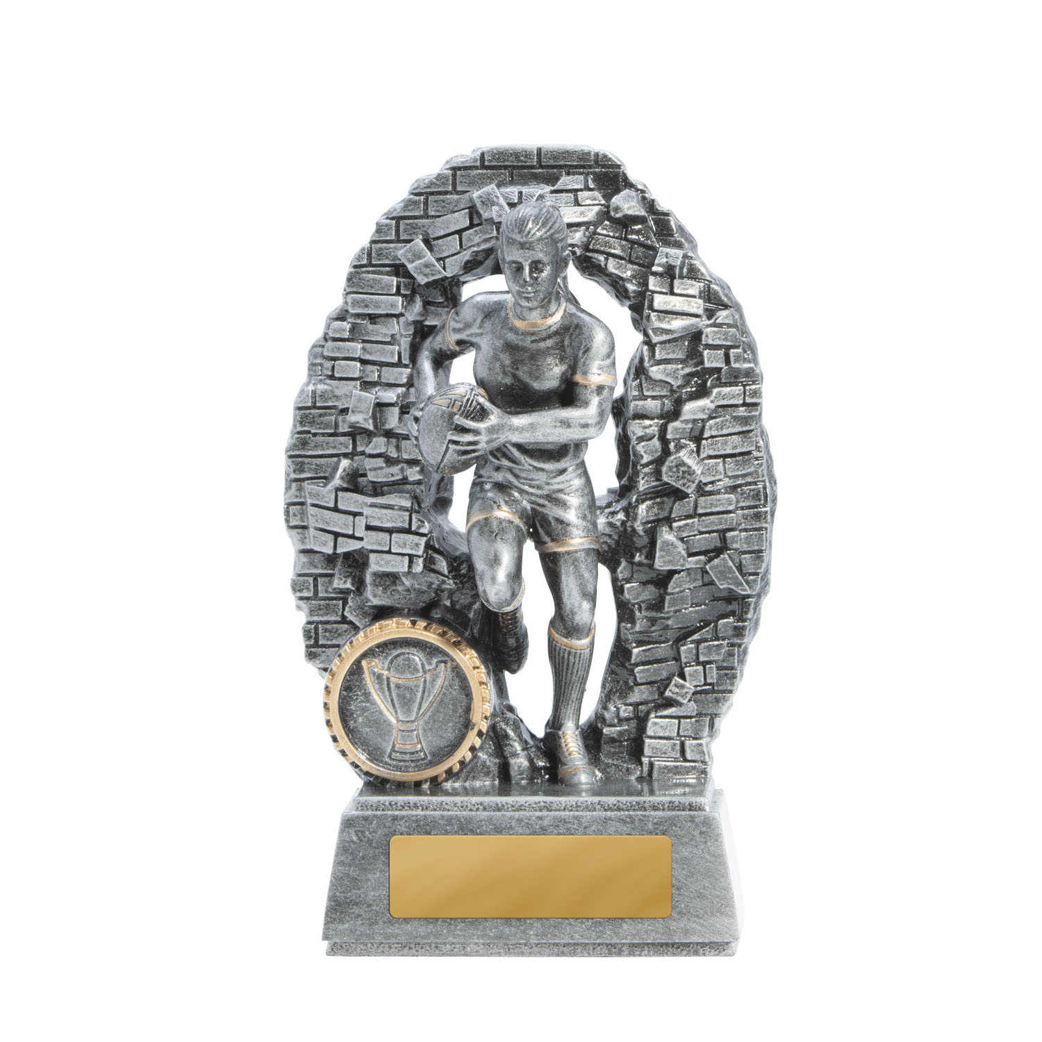 Female rugby trophy