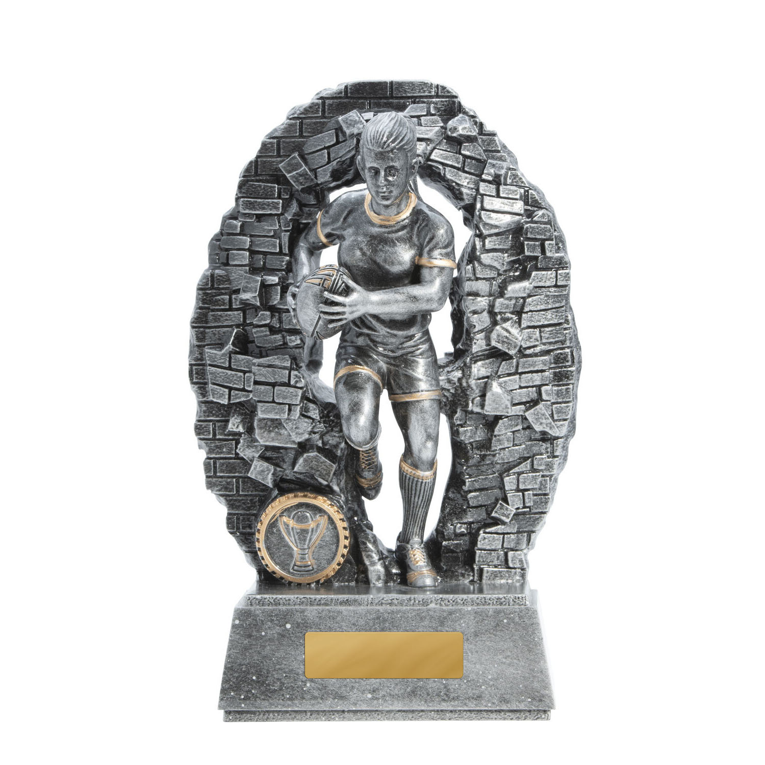 Female rugby trophy