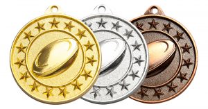Rugby union, rugby league medals