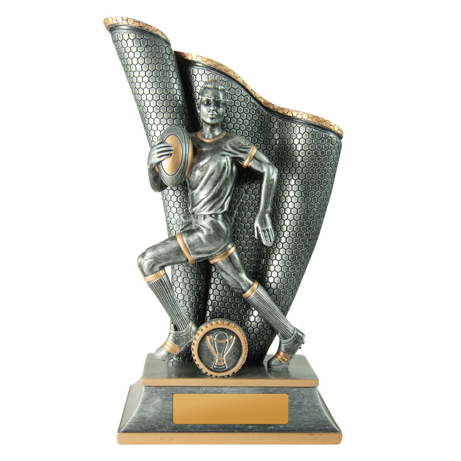 Female rugby trophy