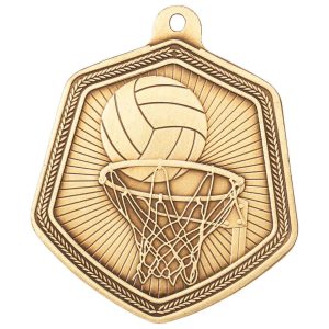 Gold netball medal