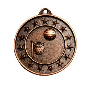 Bronze netball medal