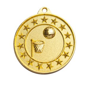 Gold netball medal