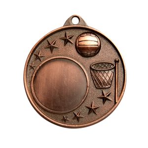 Bronze netball medal