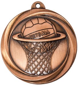 Bronze netball medal