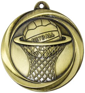 Gold netball medal