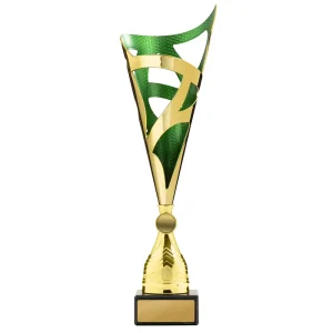 Gold and green cup