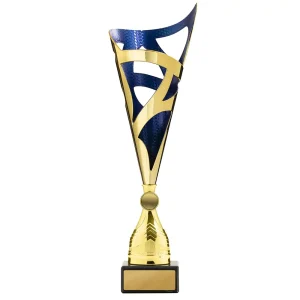 Gold and blue cup