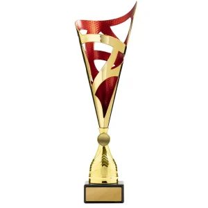 Gold and red cup