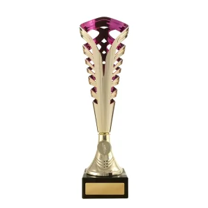Gold and purple cup