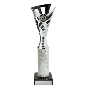 Silver and black cup