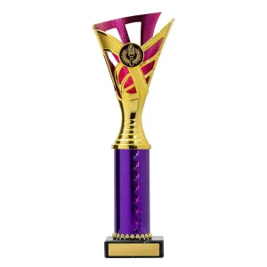 Gold and purple cup