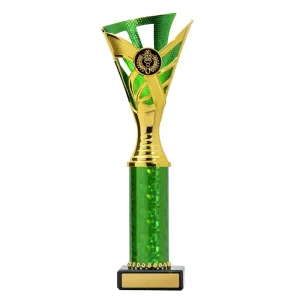 Gold and green cup