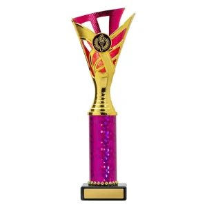 Gold and pink cup