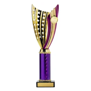 Gold and purple cup