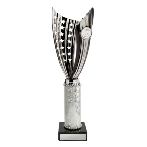 Silver and black cup