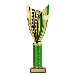 Gold and green cup