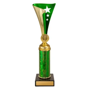 Gold and green cup