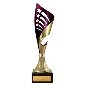 Gold and purple cup