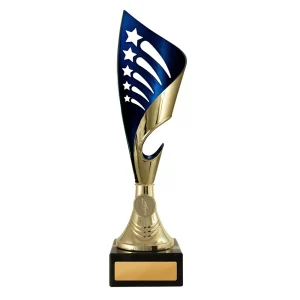 Gold and blue cup