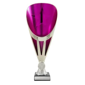 Silver and pink cup