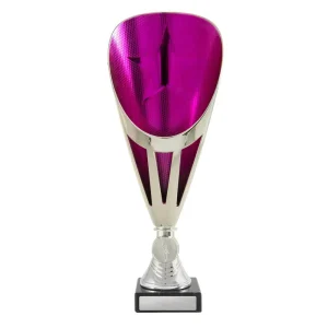 Silver and pink cup