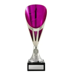 Silver and pink cup