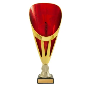 Gold and red cup