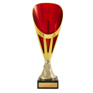 Gold and red cup