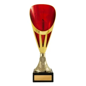 Gold and red cup