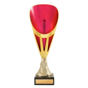 Gold and pink cup