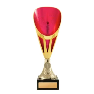 Gold and pink cup