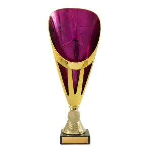 Gold and purple cup