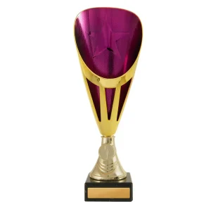 Gold and purple cup
