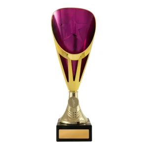 Gold and purple cup