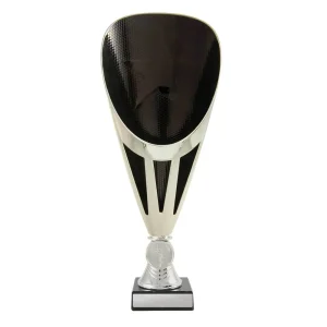 Silver and black cup