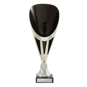 Silver and black cup