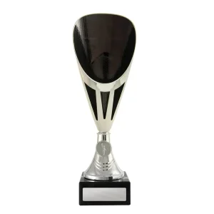 Silver and black cup