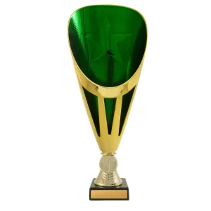 Gold and green cup