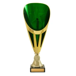 Gold and green cup