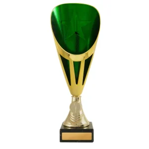 Gold and green cup