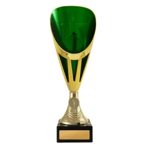 Gold and green cup