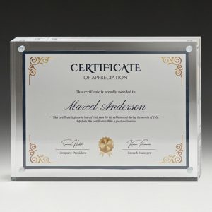 Acrylic block with magnets